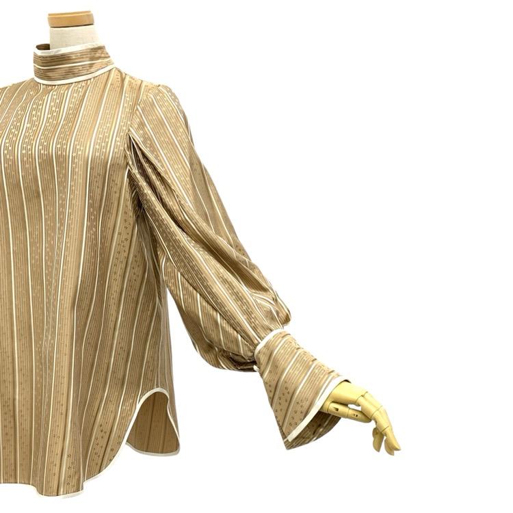 未使用品 Mame Kurogouchi マメクロゴウチ Floral Stripe Silk 