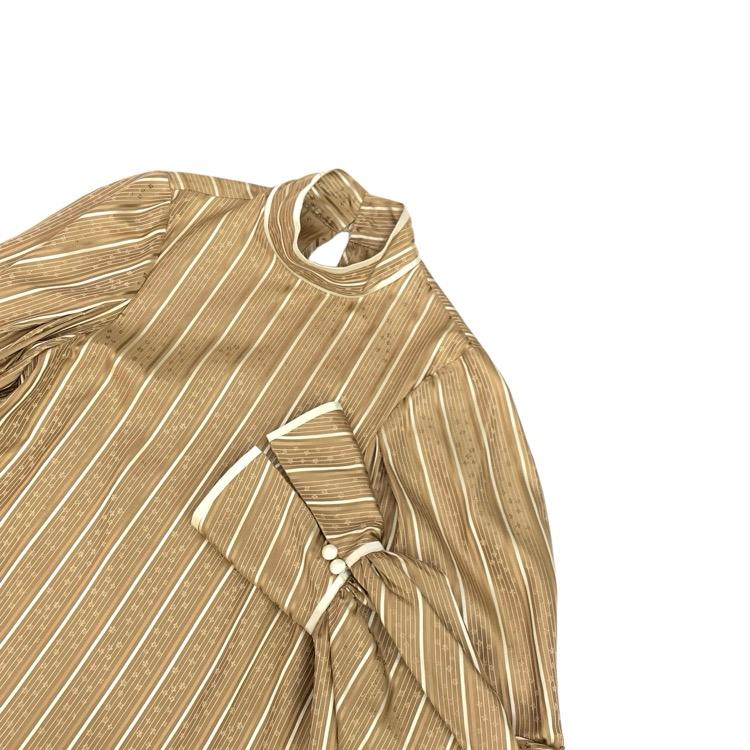 mame kurogouchi フローラルストライプジャガードシャツ mame kurogouchi マメ クロゴウチ 19AW floral stripe jacquard shirt