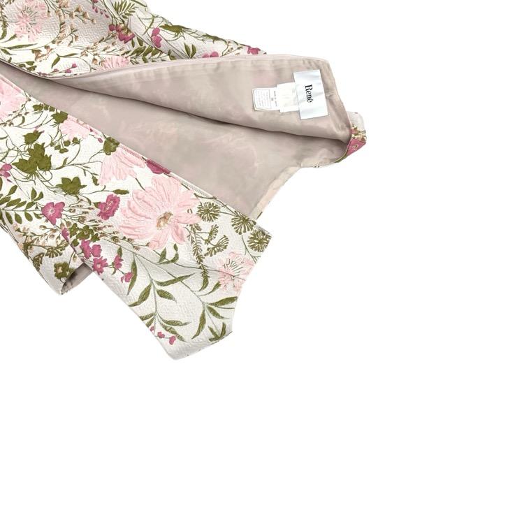 Rene ルネ　フラワージャガードワンピース　ピンク　36 Rene ルネ イノセントフラワー ドレス ジャガードワンピース