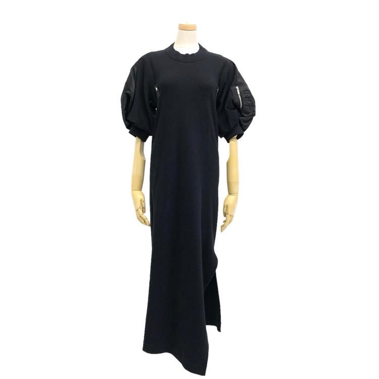 sacai サカイ MA-1ドッキング パフスリーブワンピース ブラック sacai サカイ MA-1ドッキング パフスリーブワンピース ブラック