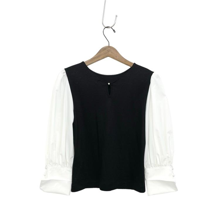 M'S GRACY - 2018エムズグレイシー❤️ボリューム袖のカットソー❤️38 黒系 M'S GRACY エムズグレイシー ボリューム袖ブラウス カットソー