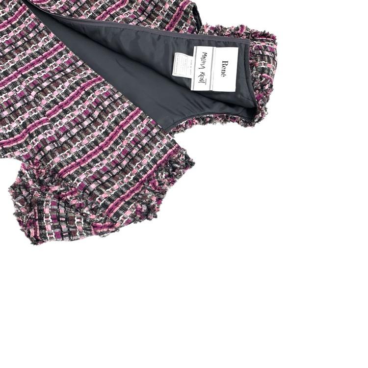 Rene ルネ ツイード ワンピース マリアケント パープル 36 6036090  