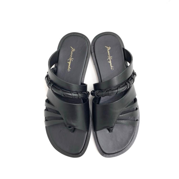 Mame Kurogouchi マメクロゴウチ Plait Detailed Leather Sandals  