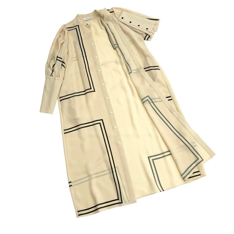 HYKE ハイク PRINTED BALLOON SLEEVE DRESS バルーンスリーブ HYKE ハイク PRINTED BALLOON SLEEVE DRESS バルーンスリーブ