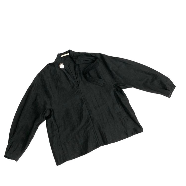 23SS HARUNOBUMURATA ハルノブムラタ HEPBURN ボタンブラウス リネン 