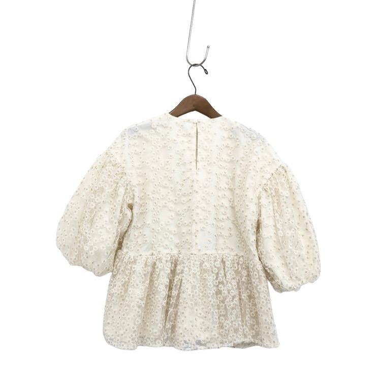 ツルバイマリコオイカワpas de chatフラワー刺繍デイジー チュール