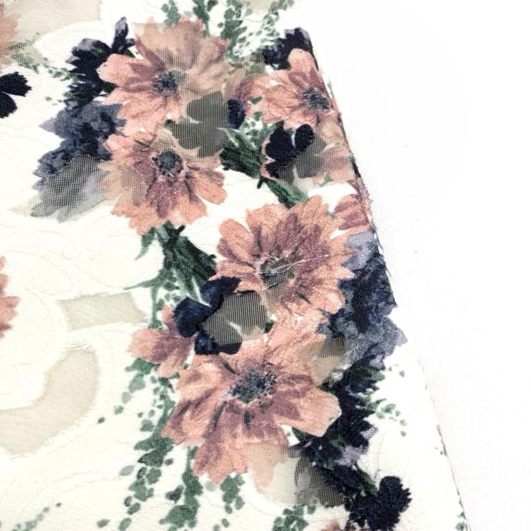 TOCCA トッカ GERBERA ドレス オーガンジージャガード ネイビー系 2  