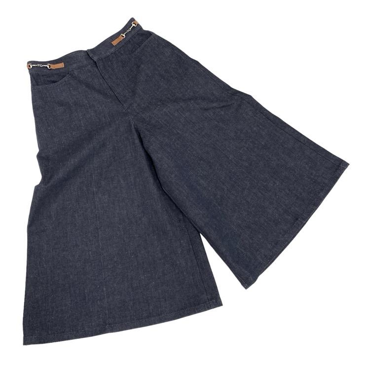 極美品2024SS FOXEY NEWYORK フォクシー ワイドデニム パンツ