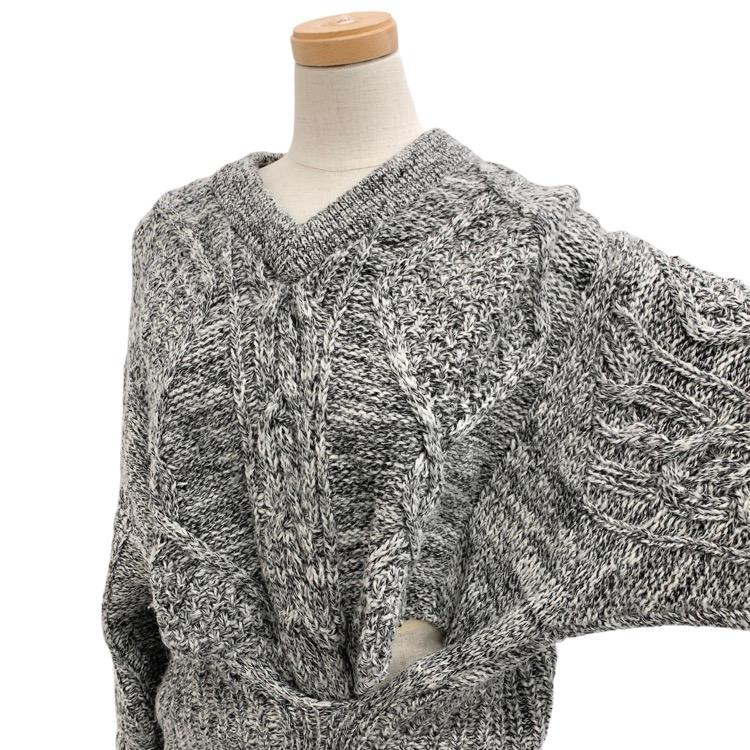 TOGA PULLA トーガプルラ CABLE KNIT TOP 変形ニットトップス ケーブル 