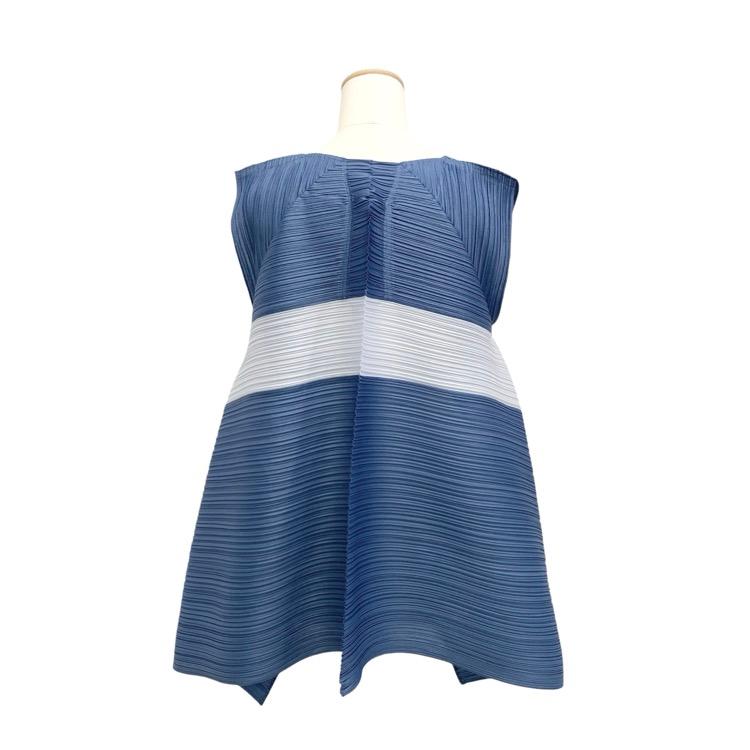 24SS PLEATS PLEASE プリーツプリーズ SALT TOP バイカラープリーツ 