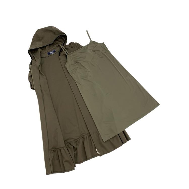 M'S GRACY エムズグレイシー ジップパーカー ワンピース カーキ 36