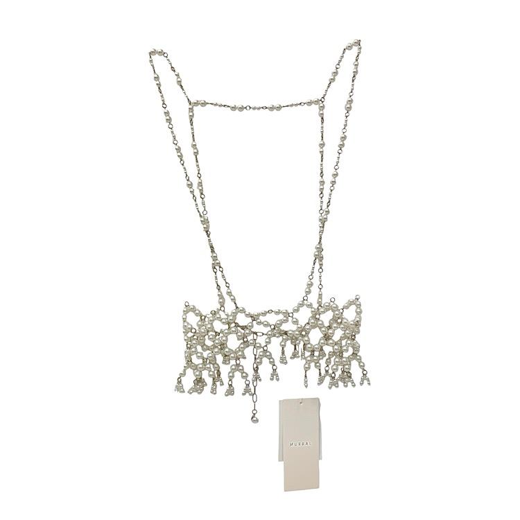 未使用品 2023AW MURRAL ミューラル Snow cover pearl belt パール  