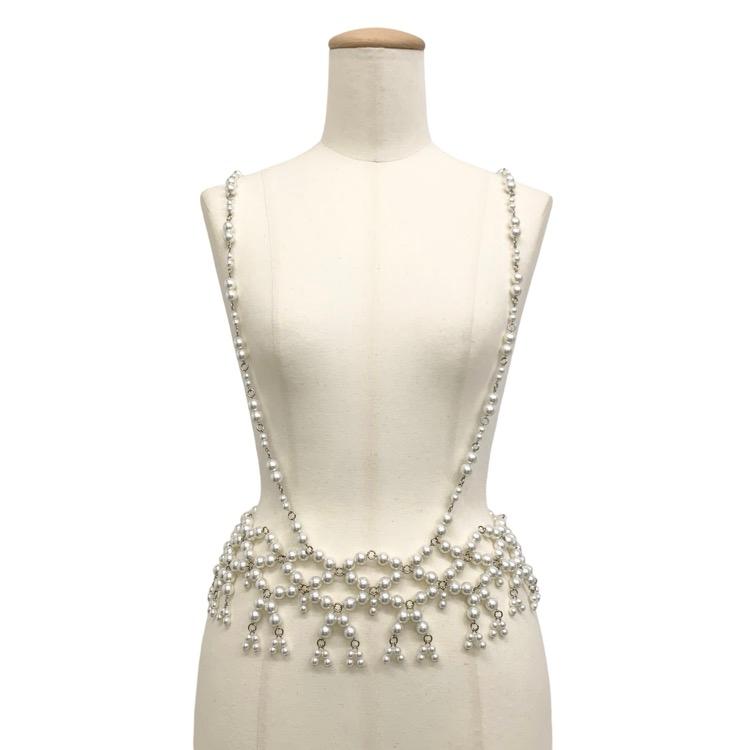 未使用品 2023AW MURRAL ミューラル Snow cover pearl belt パール 