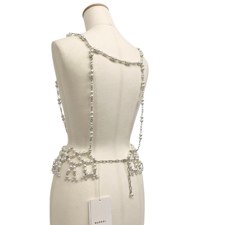 未使用品 2023AW MURRAL ミューラル Snow cover pearl belt パール  