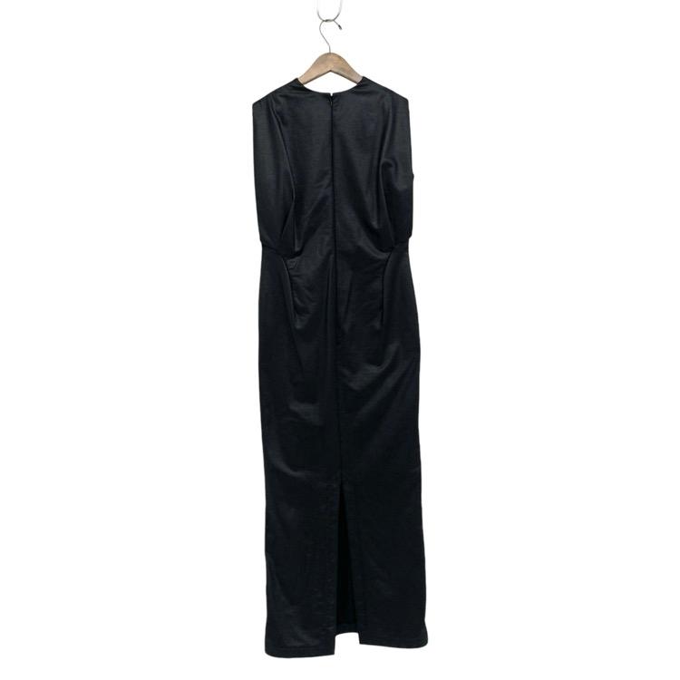 23SS Mame Kurogouchi マメクロゴウチ Plungded Long Sweatshirt Dress 