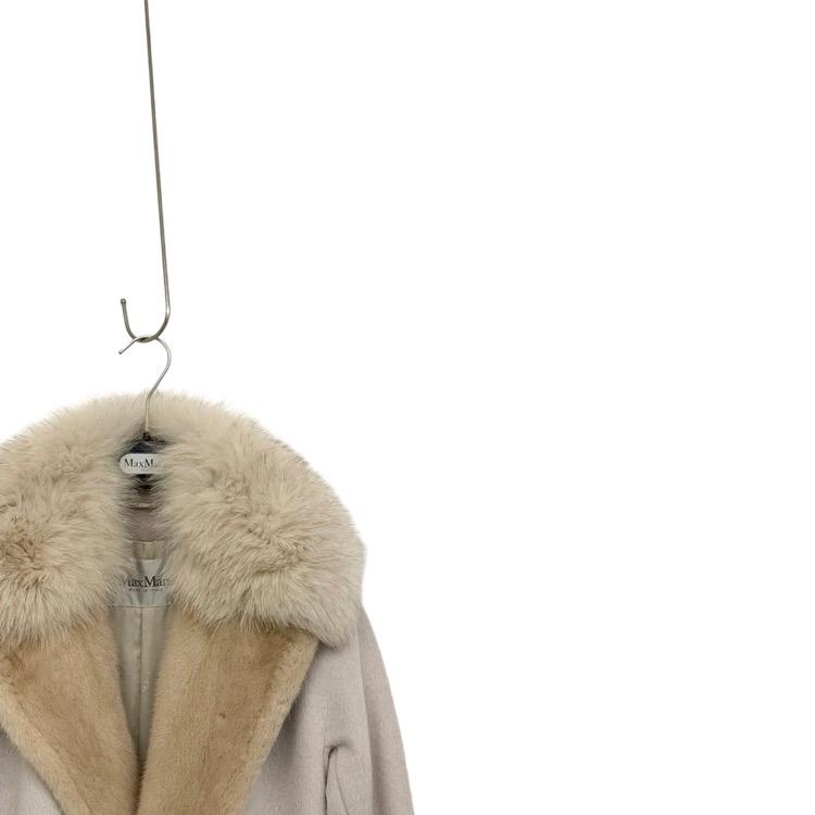 マックスマーラ Max Mara アルパカ コート フード フォックスファー Max Mara - 極美品 マックスマーラ Max Mara STUDIO コート