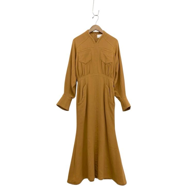 Mame Kurogouchi マメクロゴウチ Wool Georgette Flare Dress ウール