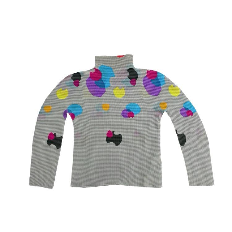 ミーバイイッセイミヤケ ハイネック 長袖カットソー トップス 総柄