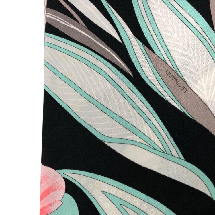 ♪新品未使用LEONARD ピンク ジップアップカーディガンバック柄