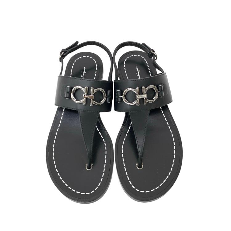 Salvatore Ferragamo フェラガモ ガンチーニ トングサンダル レザー  