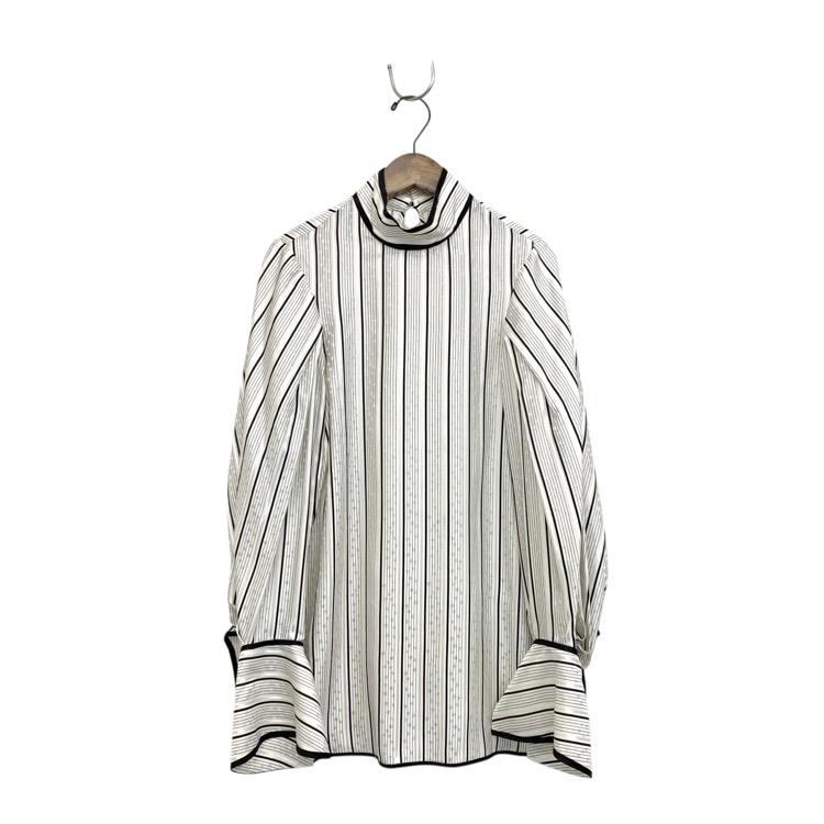 未使用品 Mame Kurogouchi マメクロゴウチ Floral Stripe Silk  