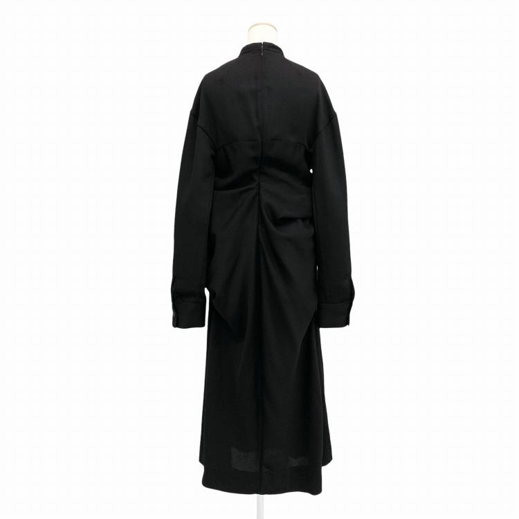 23SS HARUNOBUMURATA ハルノブムラタ HILARY TWISTED FRONT WOOL DRESS 