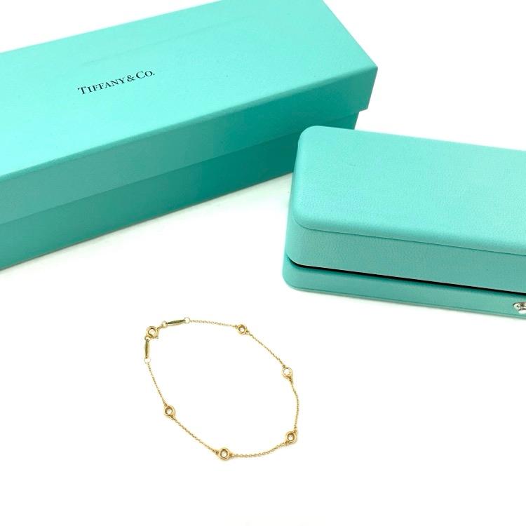 10Ｋバイザヤード ダイヤモンド付きブレスレット TIFFANY&Co. ティファニー バイザヤード 6P ダイヤモンド