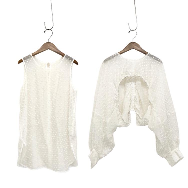 2024AW shirocon シロコン konayuki3wayブラウス ホワイト 38