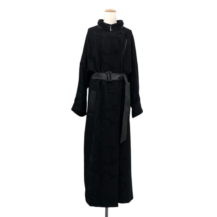Mame Kurogouchi マメクロゴウチ Block Jacquard Long Coat ベロア