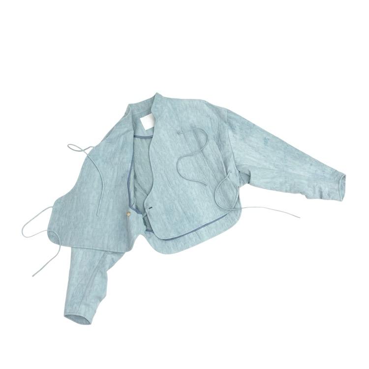 mame kurogouchi ノーカラージャケット 未使用品 2024SS Mame Kurogouchi マメクロゴウチ Unlevel Dyeing