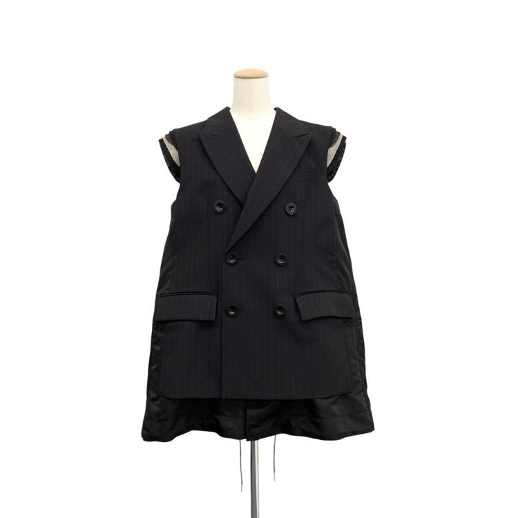 sacai Chalk Stripe Vest チョークストライプベスト 未使用品 2024SS sacai サカイ Chalk Stripe Vest チョークストライプ