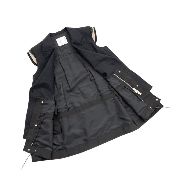 sacai Chalk Stripe Vest チョークストライプベスト 未使用品 2024SS sacai サカイ Chalk Stripe Vest チョークストライプ