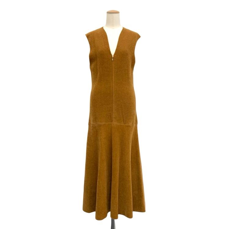 Mame Kurogouchi マメクロゴウチ V-Neck Double Faced Knitted Dress