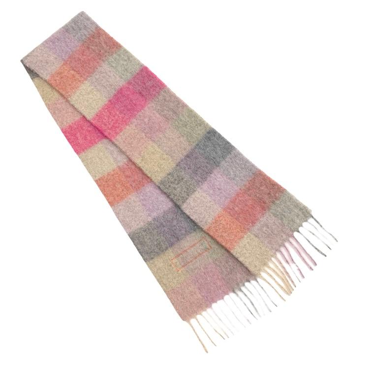 Acne Studios ピンク チェックマフラー