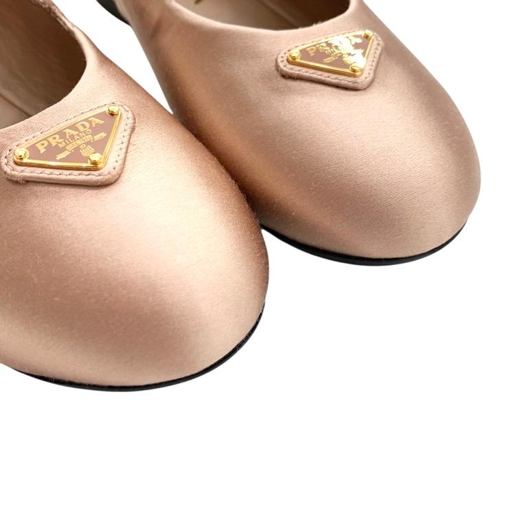 2025SS PRADA プラダ サテン バレリーナシューズ ライトベージュ 36 1F794N_049_F0A48_F_005の画像
