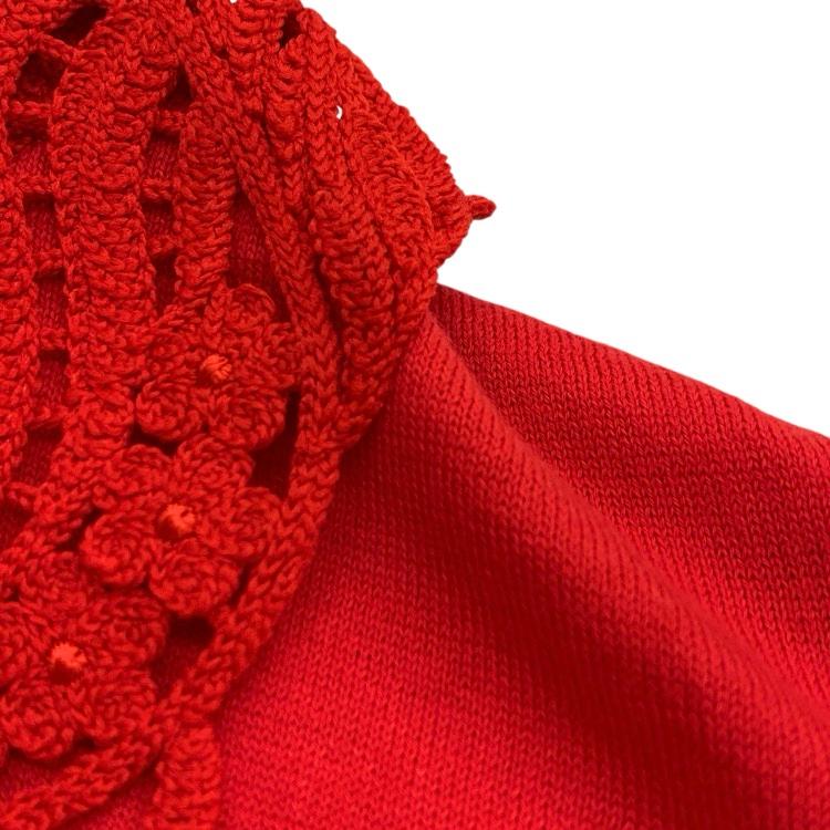 Mame Kurogouchi マメクロゴウチ Embroidery Collar Knitted Top