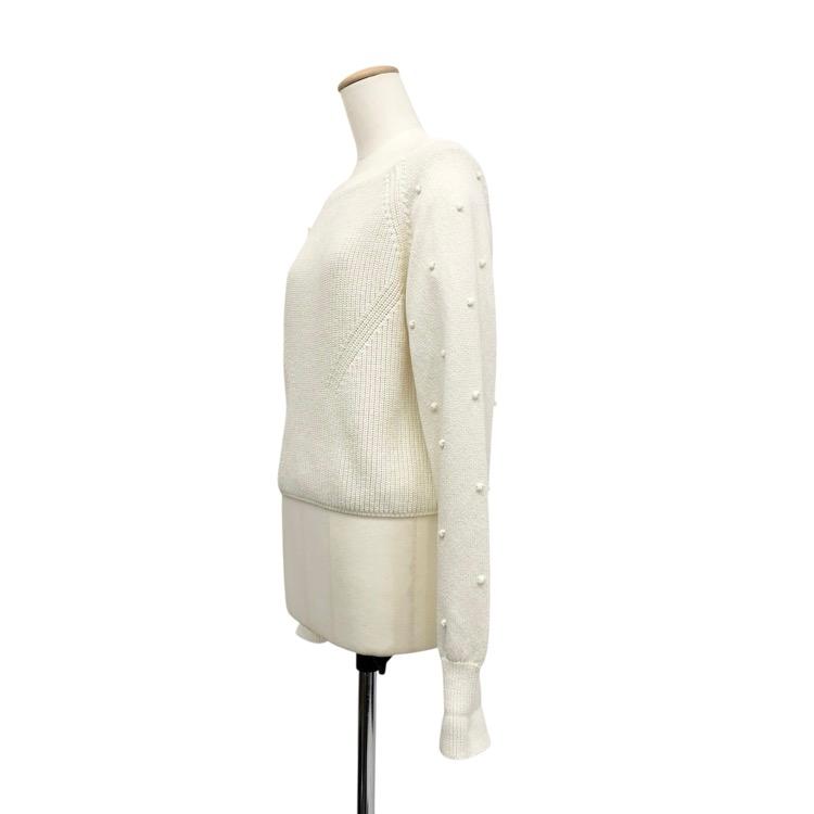 極美品△PATOU パトゥ 23AW KN0998041426P ウール カシミヤ ロゴ