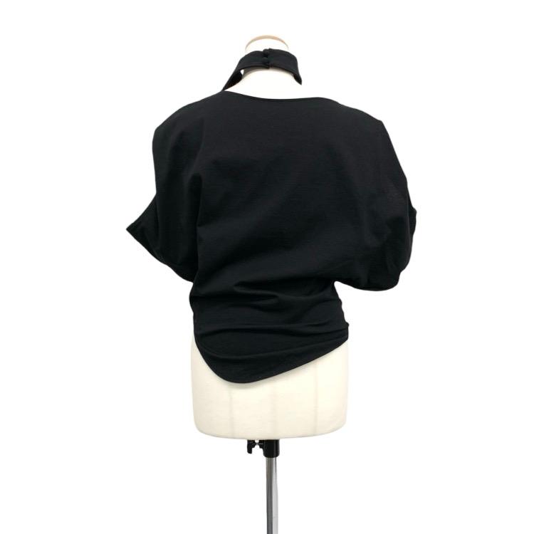 2025AW Mame Kurogouchi マメクロゴウチ Cotton Jersey Asymmetry Top