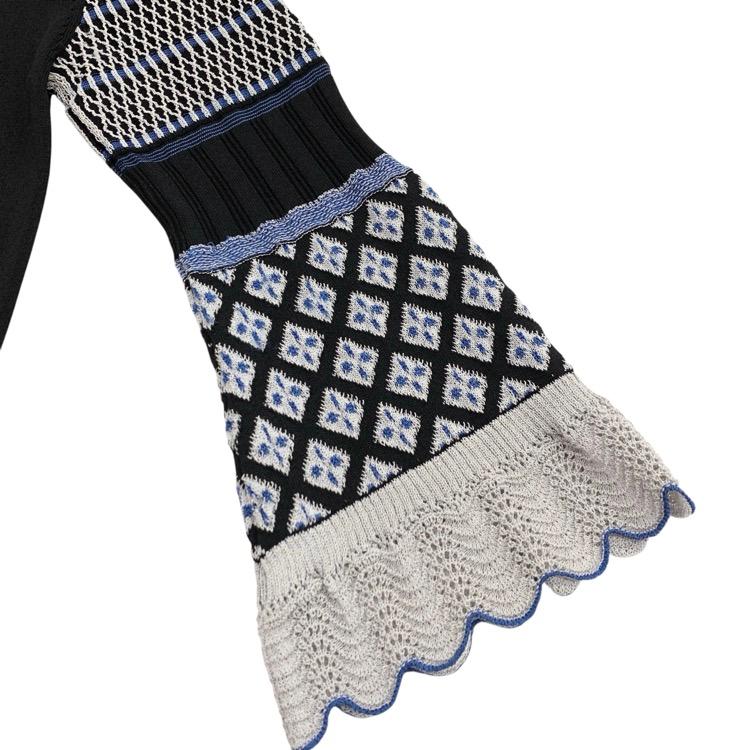 mame新品ビーズニット Mame Kurogouchi マメクロゴウチ ボタニカルレースニット ワンピース