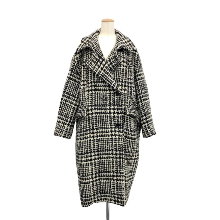 CLANE クラネ SHORT SHAGGY COCOON OVER COAT 千鳥柄コクーンオーバー コート 1 15101-0022_2