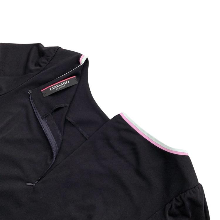 LEONARD レオナール ウエスト切り替えドレス フラワープリント