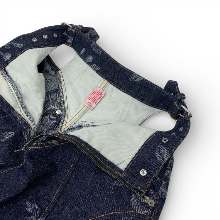 2025SS FETICO フェティコ ROSE DENIM HIGH-WAIST JEANS 薔薇デニム