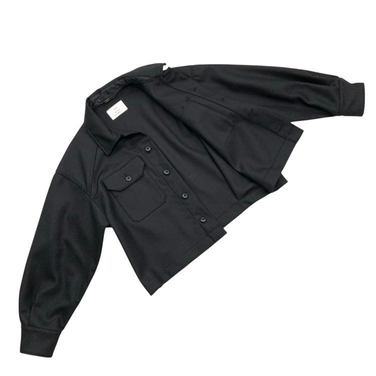 HYKE ハイク WOOL SHIRT JACKET ウールシャツジャケット ブラック 1