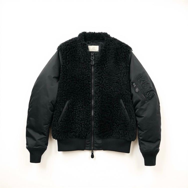 HYKE ハイク FAUX SHEARLING TYPE MA-1 カールボアジャケット ブルゾン