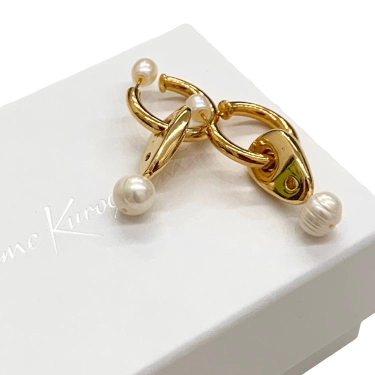 2025AW Mame Kurogouchi マメクロゴウチ Freshwater Pearl Earrings