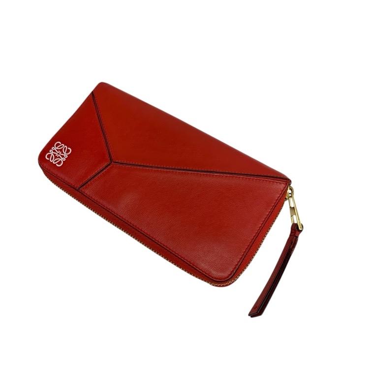 美品】ロエベ LOEWE パズル 長財布 アナグラム レッド 【公式通販】