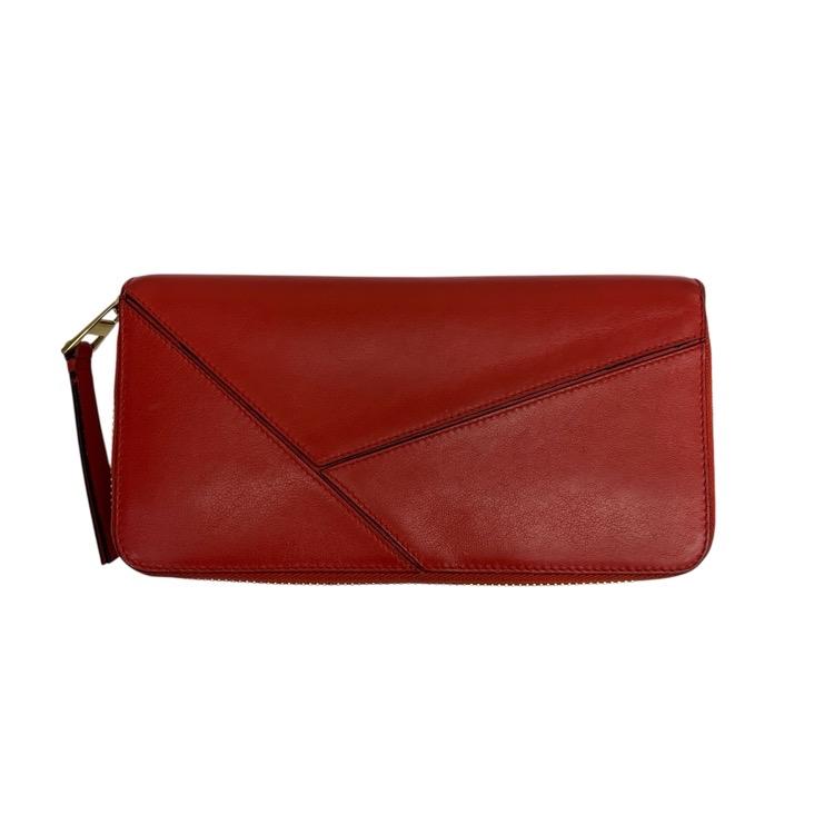 美品】ロエベ LOEWE パズル 長財布 アナグラム レッド 【公式通販】