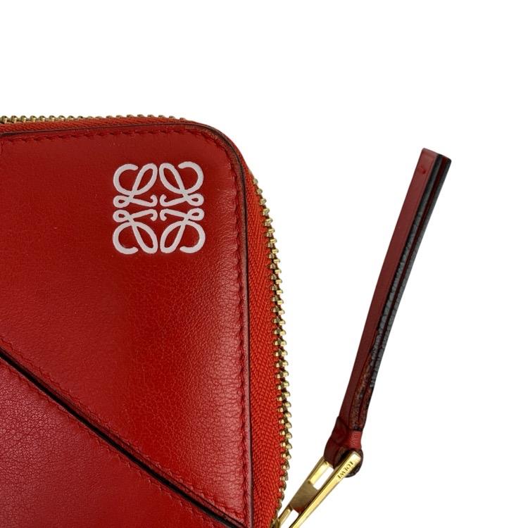 美品】ロエベ LOEWE パズル 長財布 アナグラム レッド 【公式通販】