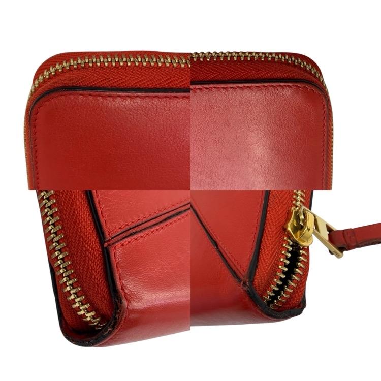 美品】ロエベ LOEWE パズル 長財布 アナグラム レッド 【公式通販】