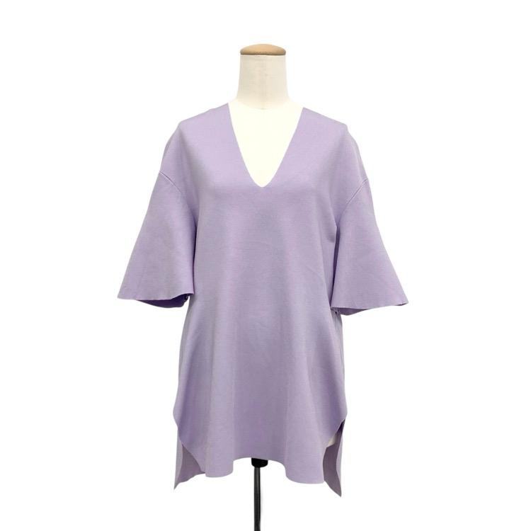 Mame Kurogouchi / マメクロゴウチ | Milano Ribbed V-Neck Top トップス | 1 | ブラック | レディース Mame Kurogouchi マメクロゴウチ Milano Ribbed V-Neck Top ミラノリブ